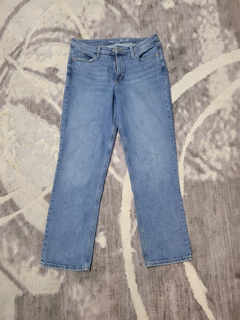 Old Navy Light Blue Extra High Rise Straight Leg Women's Jeans Size 10